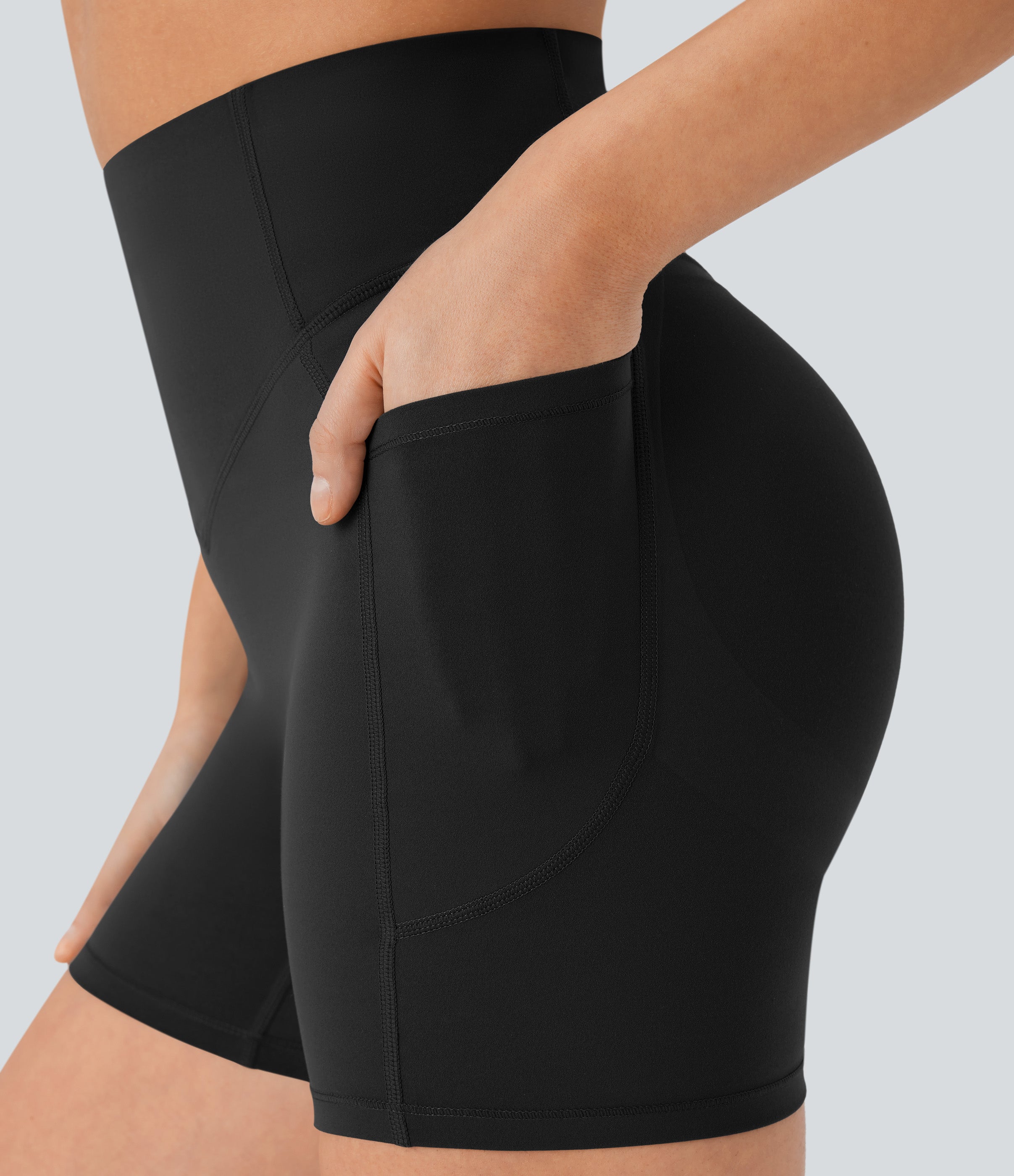 High Waisted Butt Lifting Tummy Control Shaping Workout Biker Shorts 5''