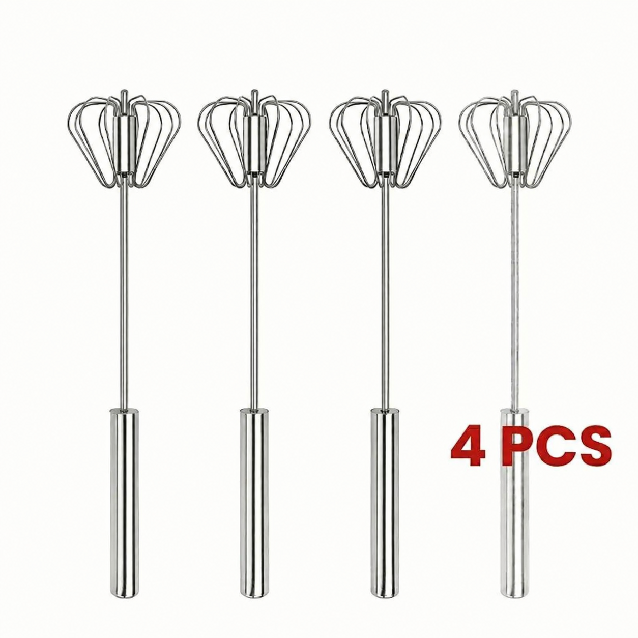 Stainless Steel Hand Push Rotary Whisk