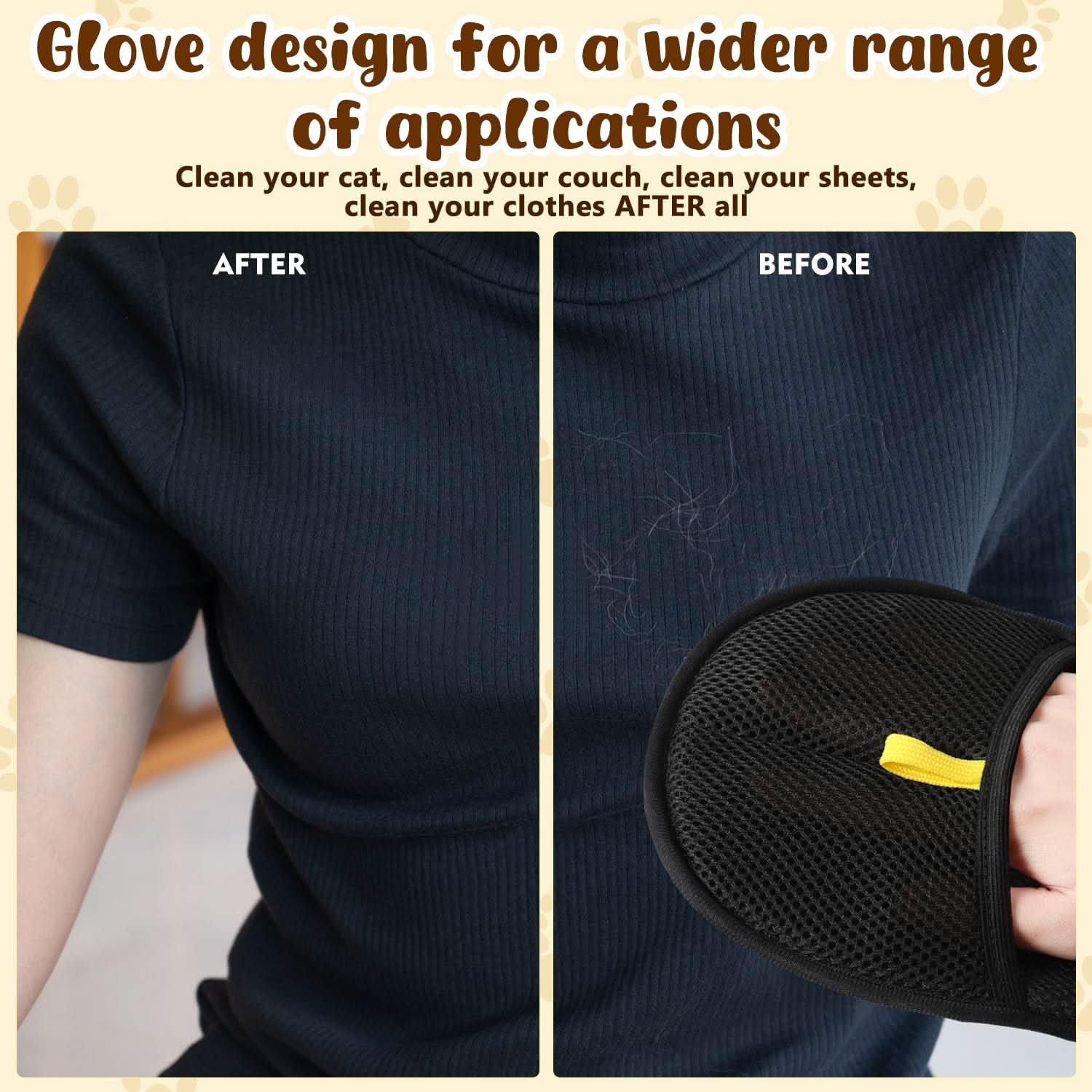FurFlood Saver Double-Sided Pet Grooming Gloves