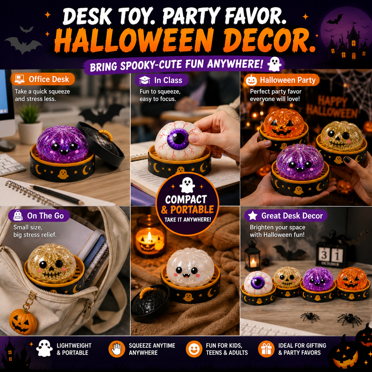 Halloween Steamed Bun Squishy Mystery Box Toy