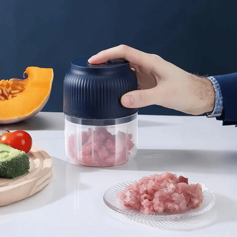 Electric Garlic Chopper, Mini Portable Veggie Cutter