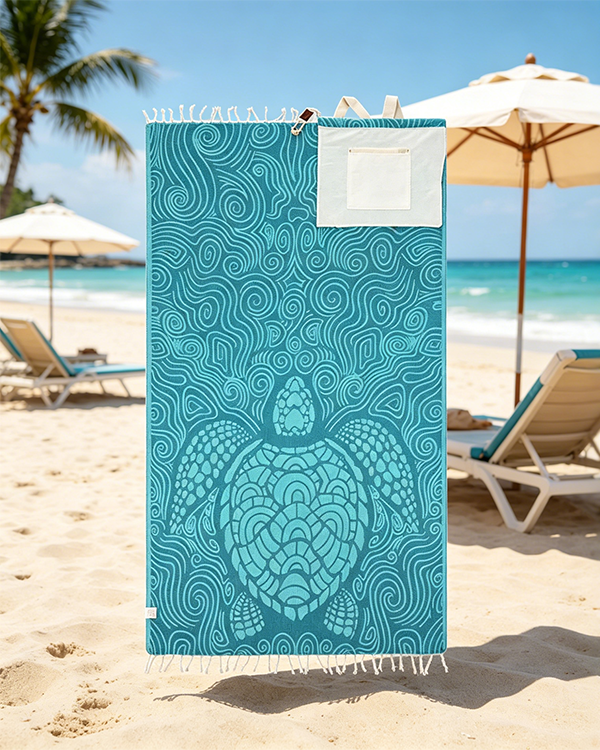 2-in-1 Turkish Cotton Towel Bag