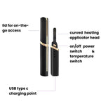 Portable electric eyelash curling