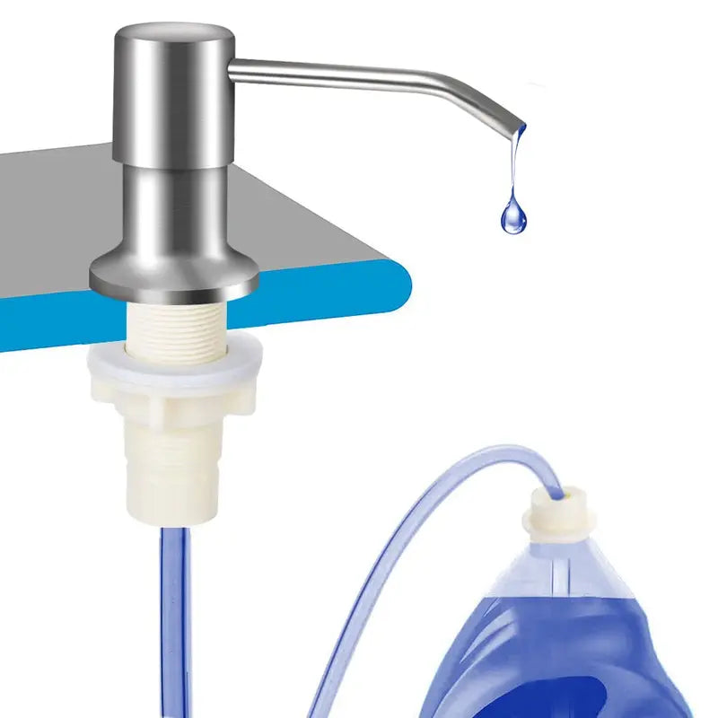 Dish Soap Dispenser for Kitchen Sink (Brushed Nickel)