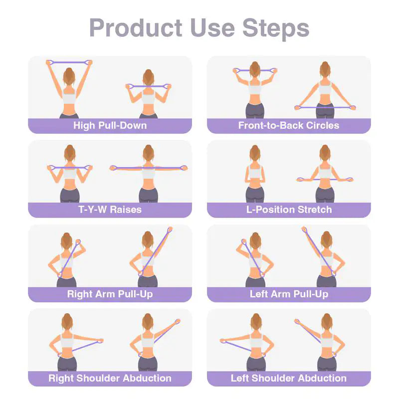 10-Min Figure 8 Resistance Exercise Bands –  The Posture Secret PTs Hide`