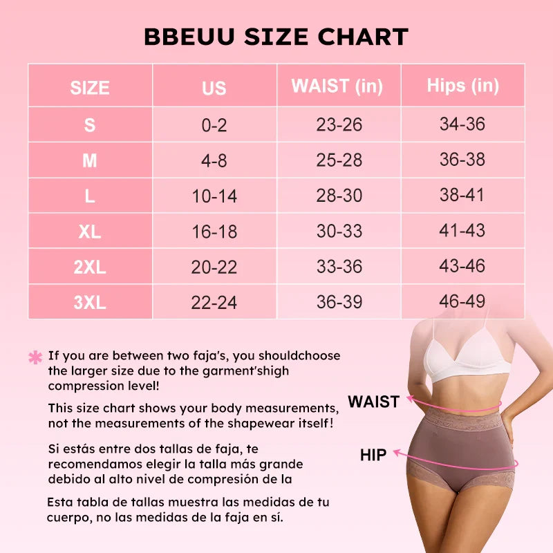 BBEUU High Waist Shapewear Panties for Women | Anti-Slip Tummy Control & Butt Lifter | Seamless Everyday Wear