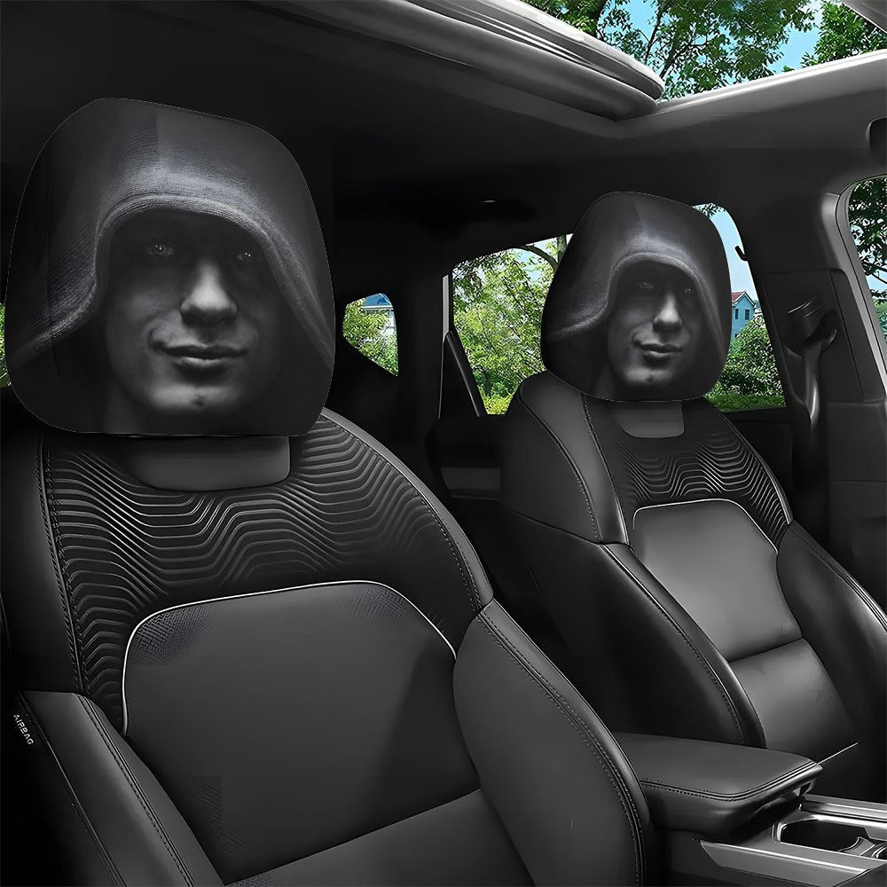 Halloween Funny Cartoon Car Headrest Covers – 2PCS
