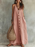 🌿 Boho Linen Maxi Dress: Effortless Summer Style