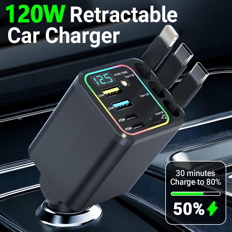 7-in-1 Retractable Car Charger