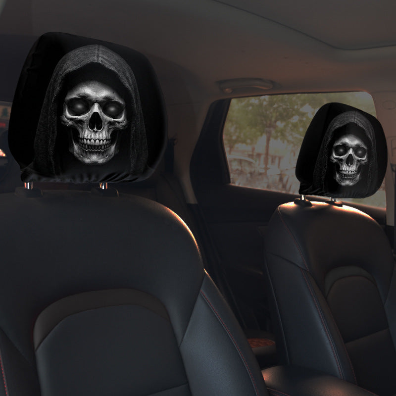 Halloween Funny Cartoon Car Headrest Covers – 2PCS