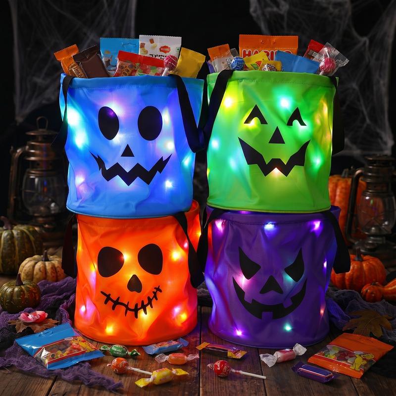 Halloween Candy Bucket with LED Lights