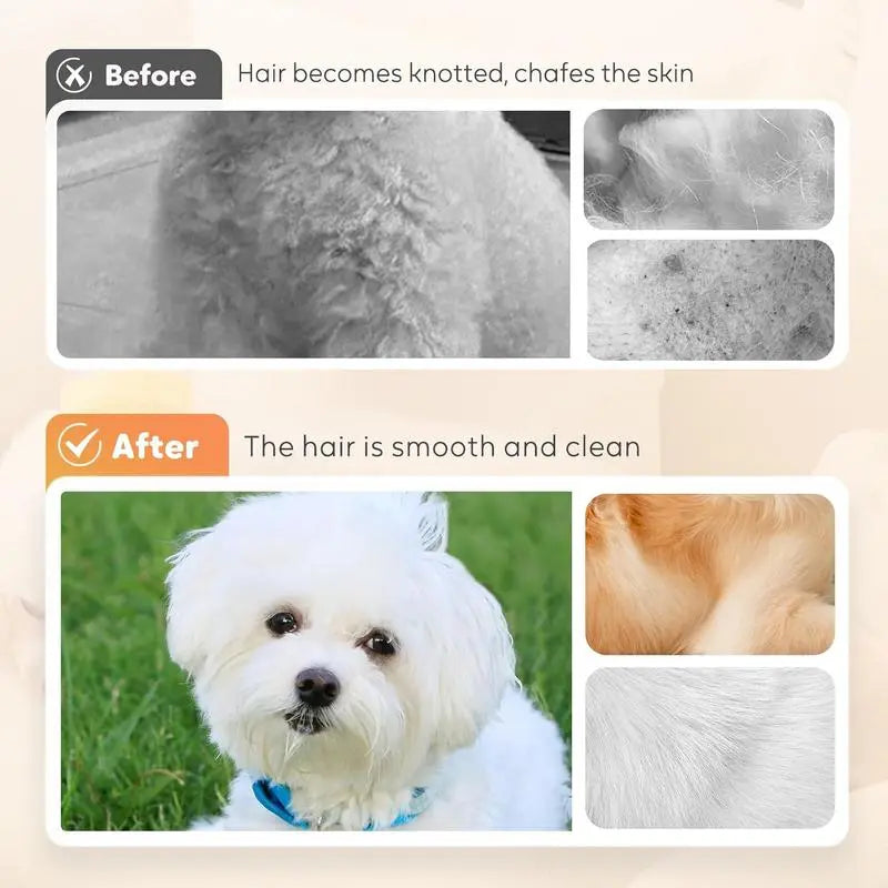 2-in-1 Pet Bath Brush with Built-in Shampoo Dispenser for Dogs & Cats