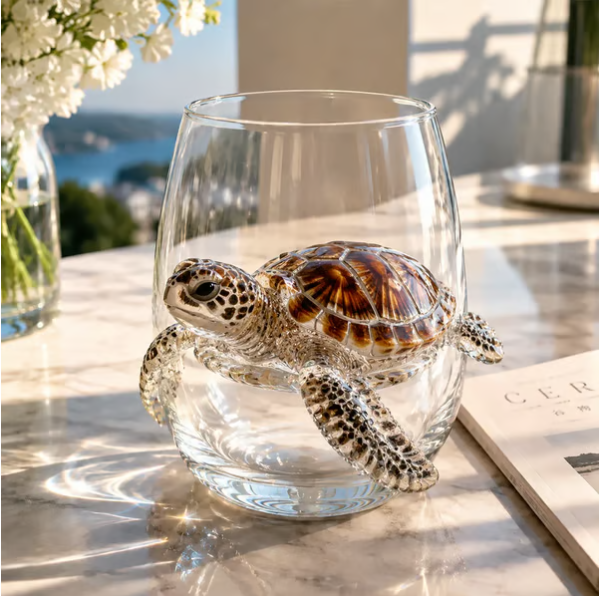 3D Ocean Animal Artisan Glassware