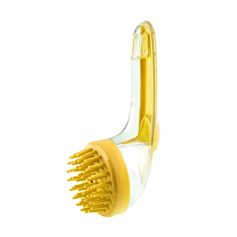 2-in-1 Pet Bath Brush with Built-in Shampoo Dispenser for Dogs & Cats