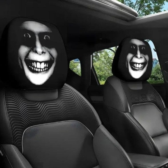 Halloween Funny Cartoon Car Headrest Covers – 2PCS