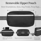 Hands Free Bungee Dog Leash with Detachable Zipper Pouch