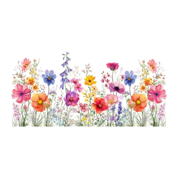 Colorful Floral Bouquet Window Sticker