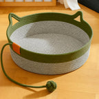 Portable Handwoven Cozy Cat Nest Bed