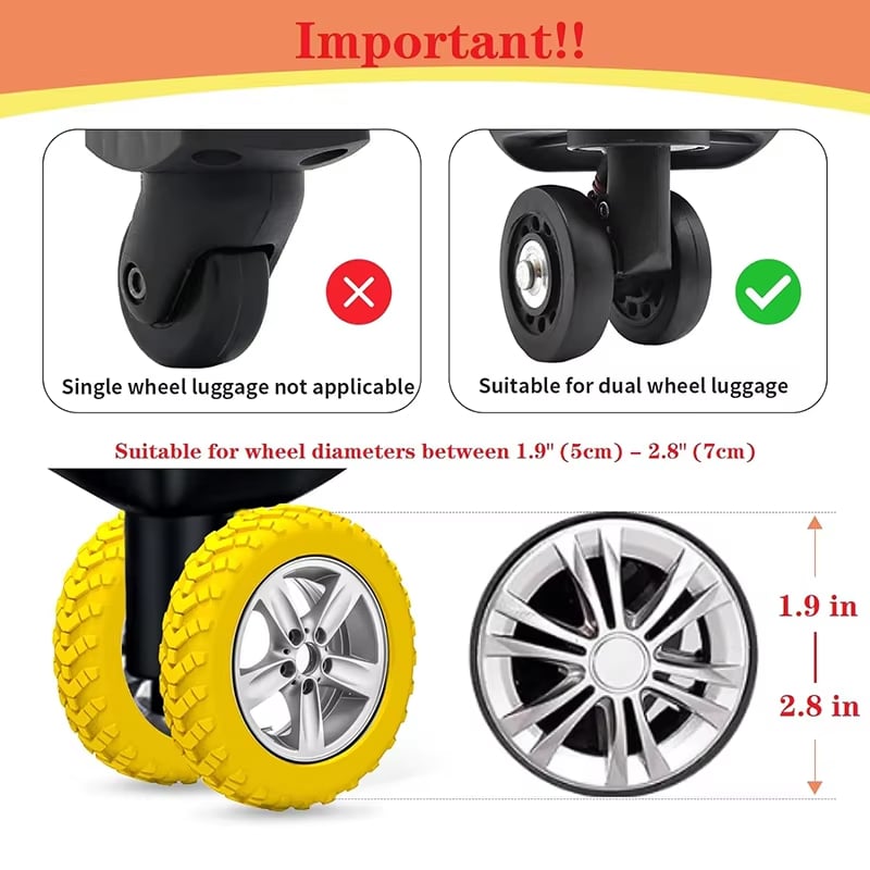 Luggage Suitcase Wheels Protection Covers`