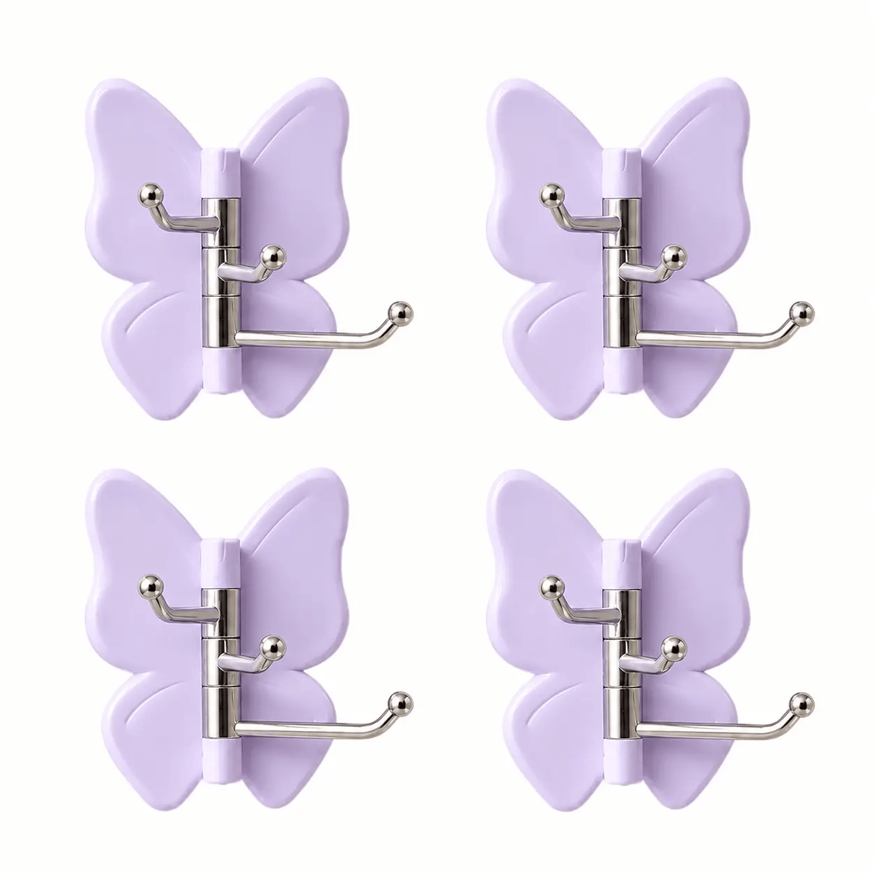 4 Pack Rotating Butterfly Hooks