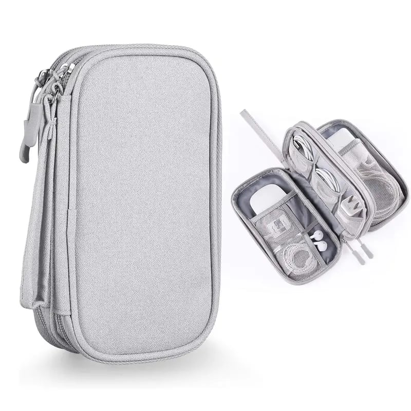 Travel Double Layers All-in-One Cable Organizer Pouch