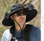 Long Lasting Battery High Wind Solar Fan Fisherman Hat for Men