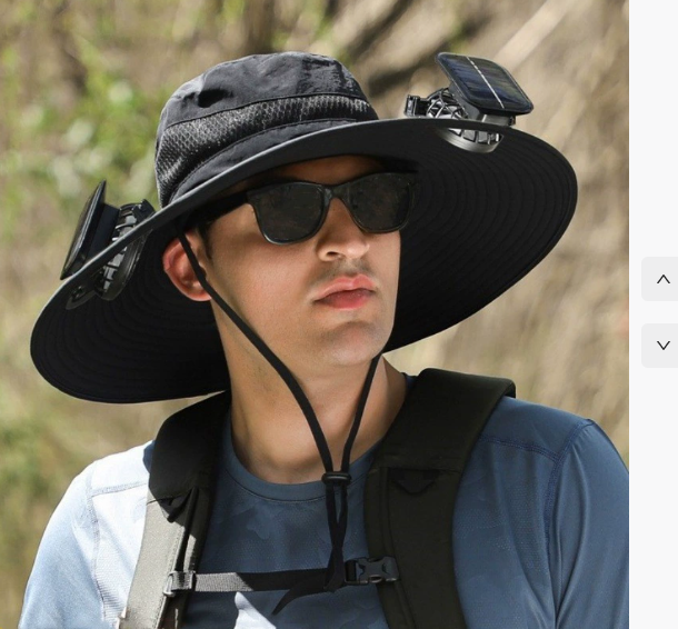 Long Lasting Battery High Wind Solar Fan Fisherman Hat for Men