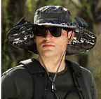 Long Lasting Battery High Wind Solar Fan Fisherman Hat for Men