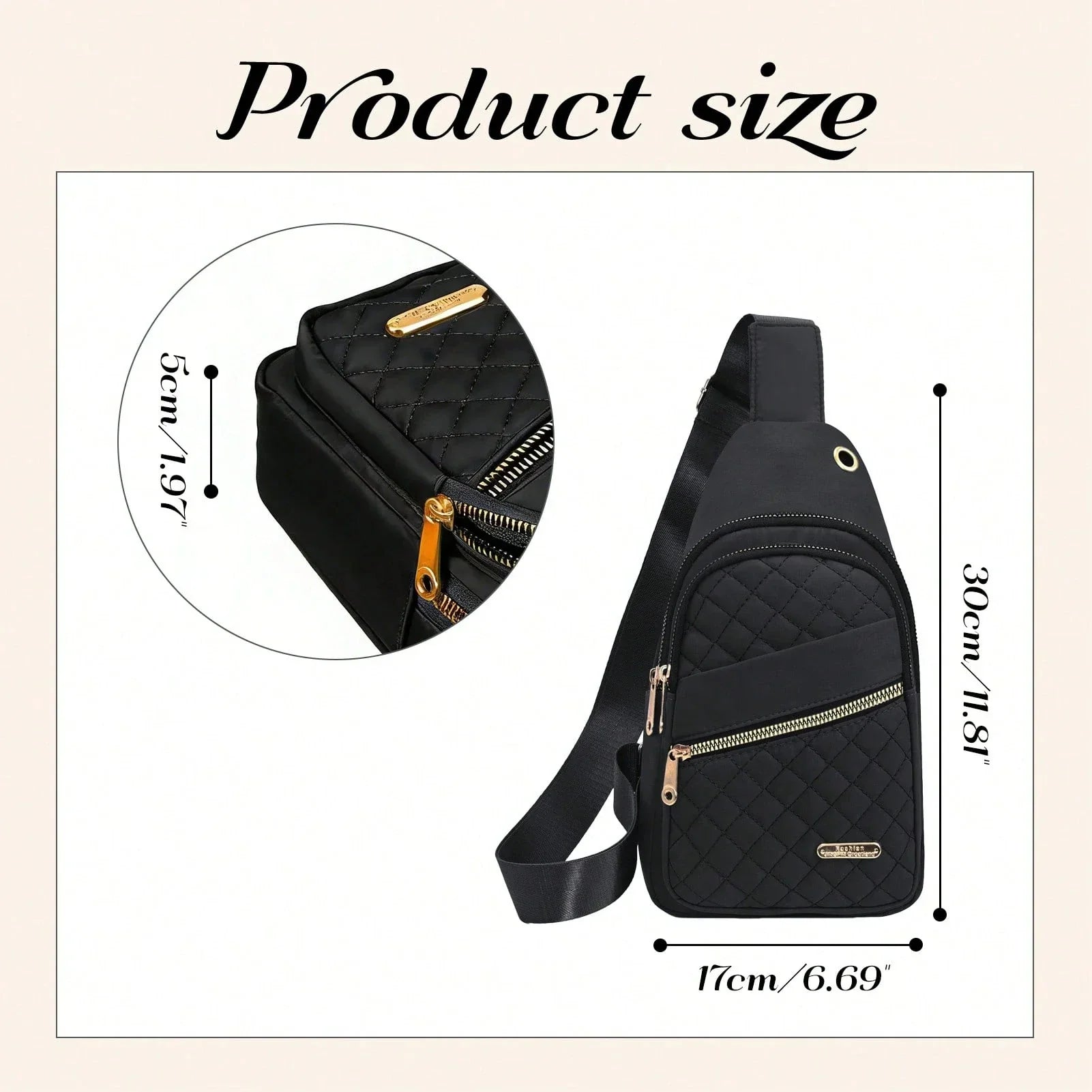 Fashionable Quilted Crossbody Bag