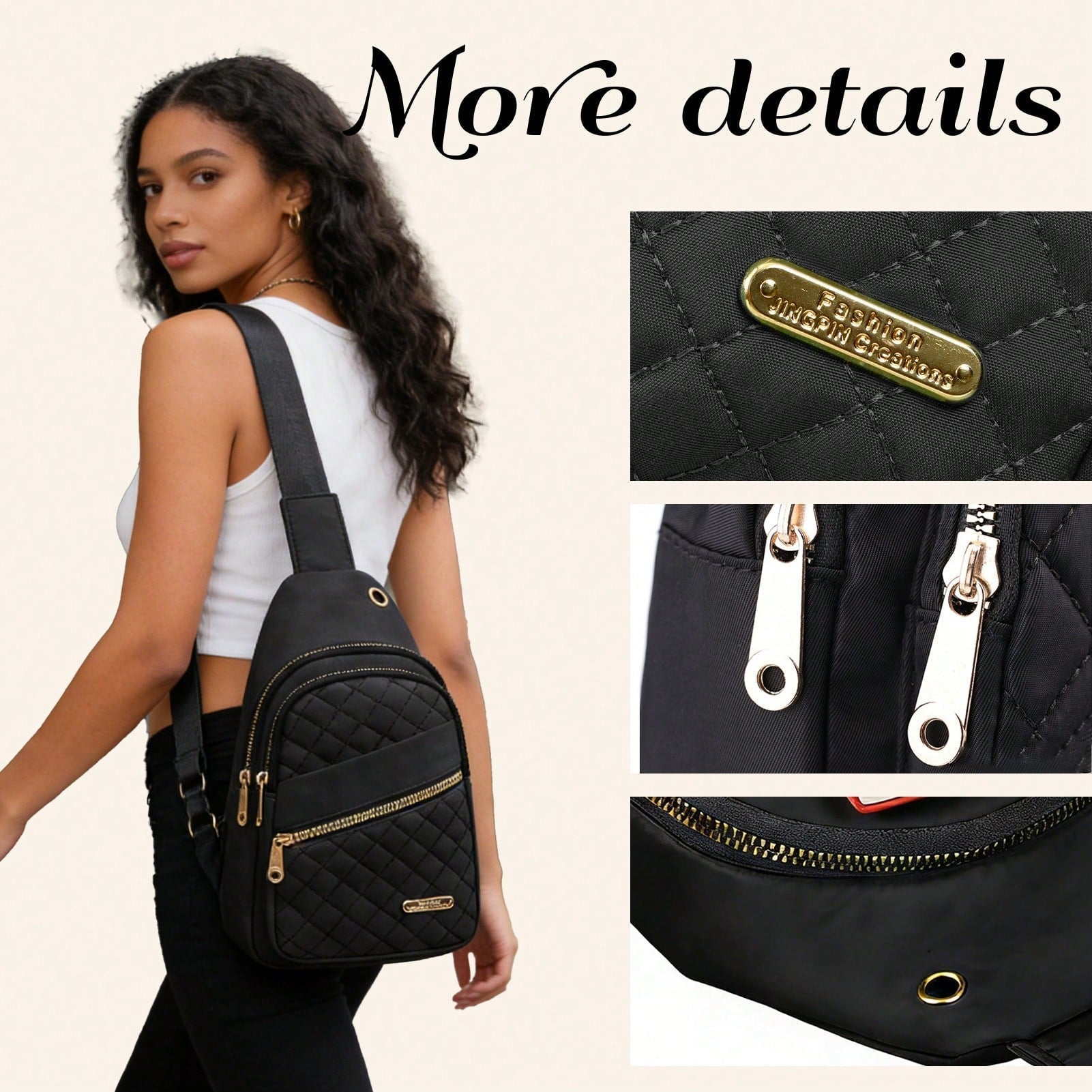 Fashionable Quilted Crossbody Bag