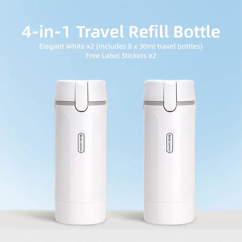 4-in-1 Portable Travel Dispenser Bottle