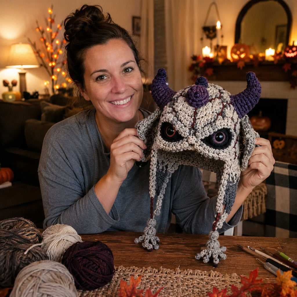 Halloween Monster Hood DIY Crochet Kit
