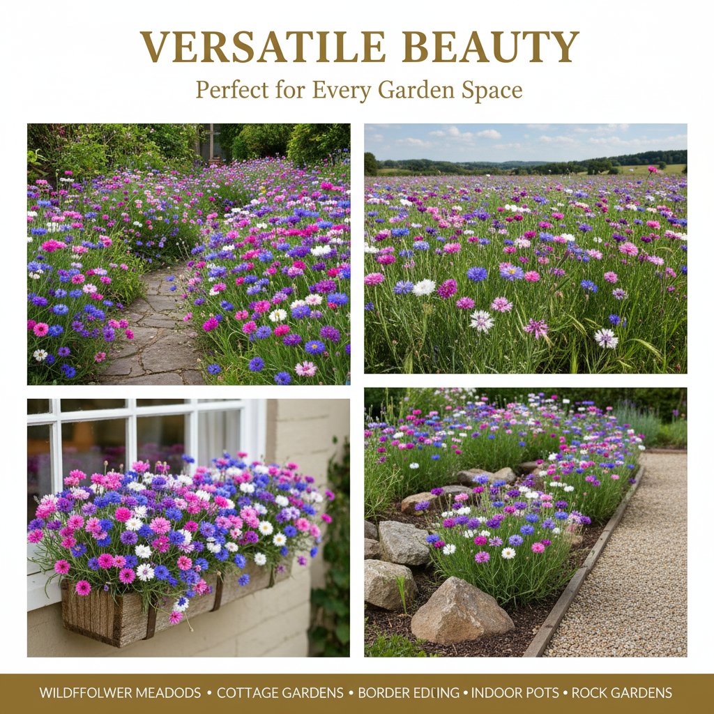 🌱Mixed Cornflower Seeds – Create a Stunning Wildflower Garden