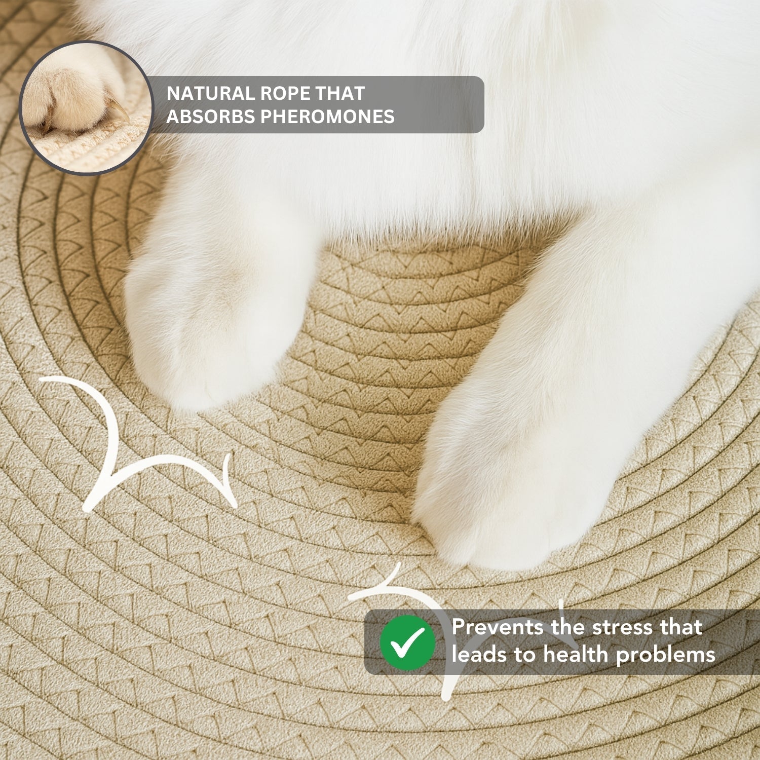 Portable Handwoven Cozy Cat Nest Bed