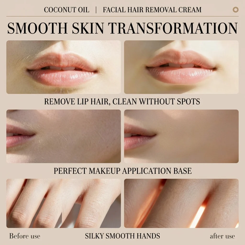 Gentle Growth Inhibition: Coconut Hair Removal Cream