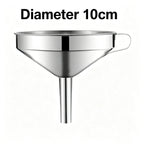 Heavy Duty Thickened Stainless Steel Kitchen Funnel with 304 Strainer