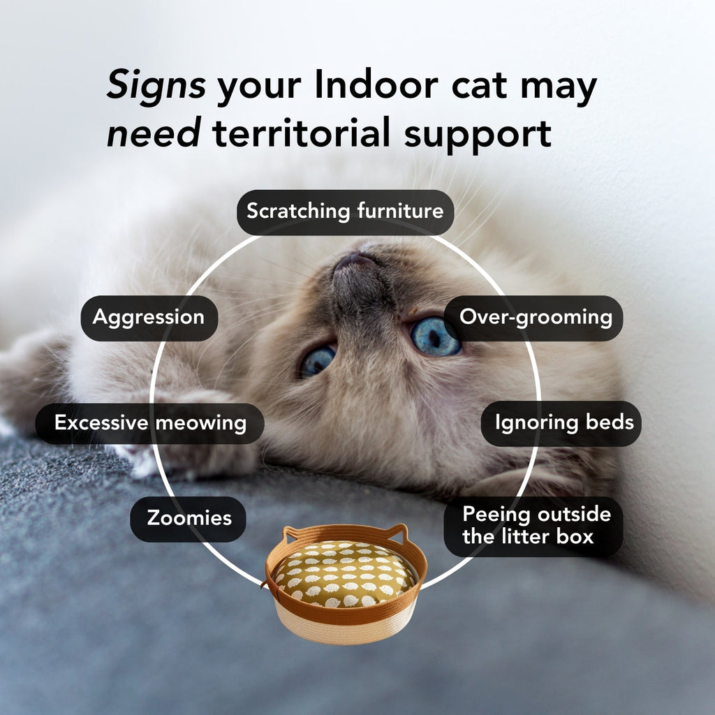 Portable Handwoven Cozy Cat Nest Bed