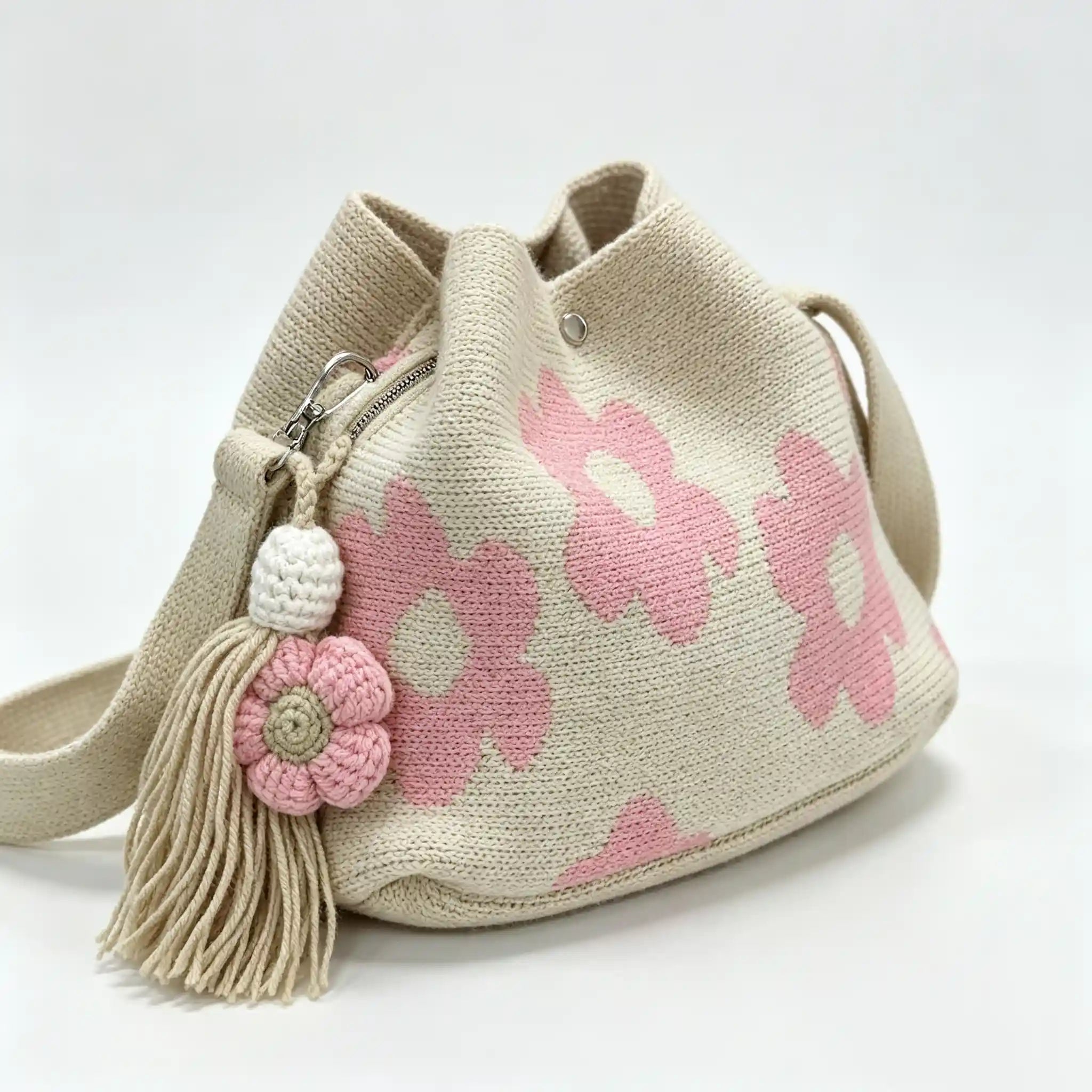 Crochet Bucket Bag for Women