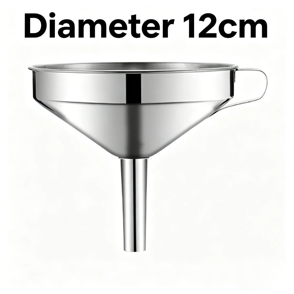 Heavy Duty Thickened Stainless Steel Kitchen Funnel with 304 Strainer