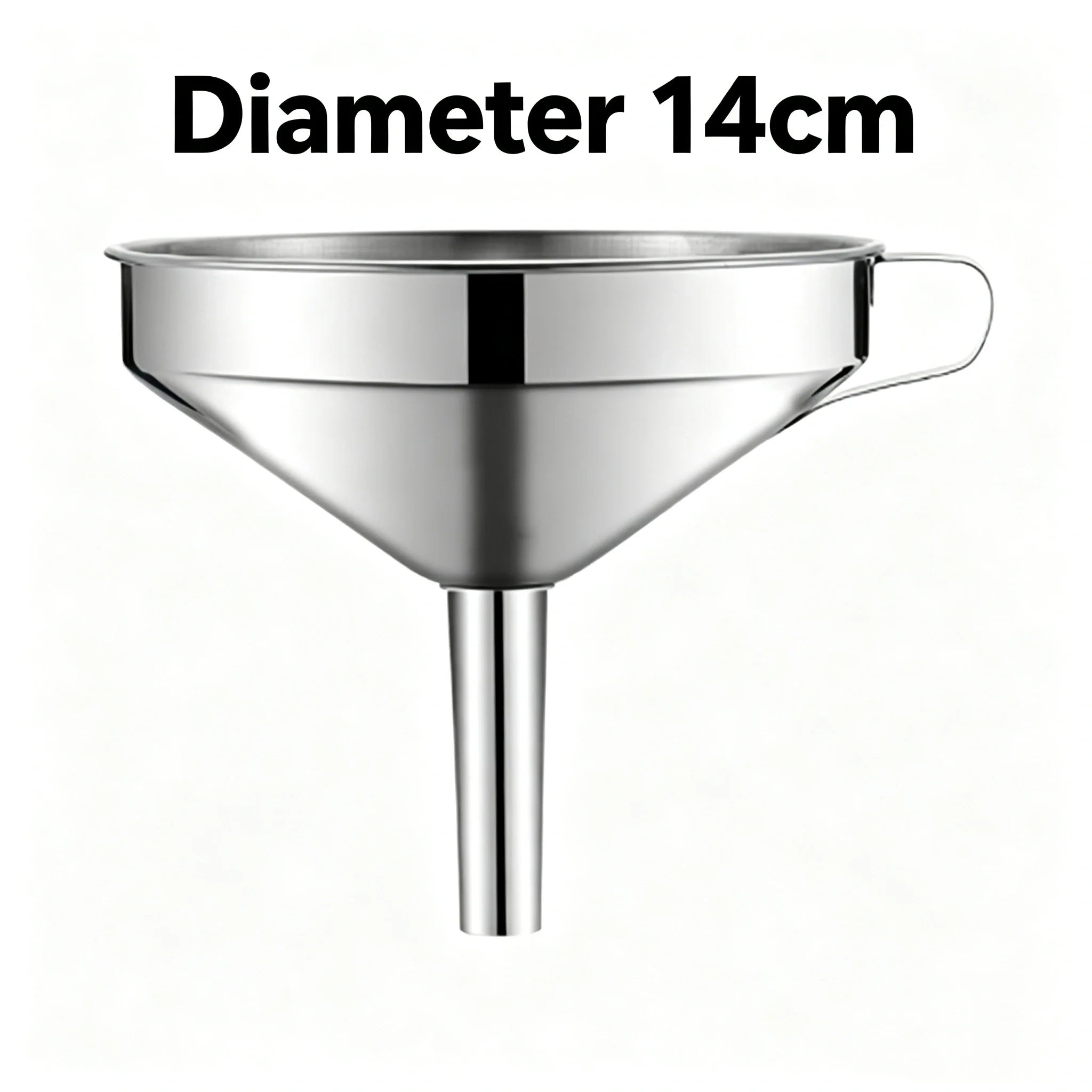 Heavy Duty Thickened Stainless Steel Kitchen Funnel with 304 Strainer