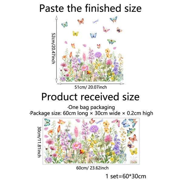 Colorful Floral Bouquet Window Sticker