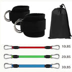 Adjustable Ankle Resistance Bands Set, 10/20/30LB Leg Hip Training Bands with Storage Bag