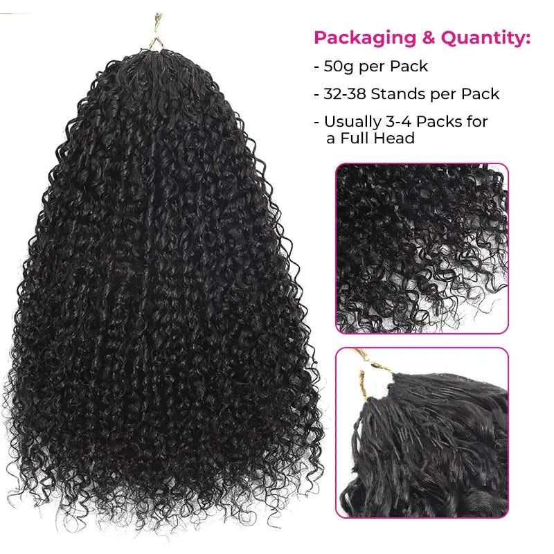 50g/Pack – Knotless Boho Braids, Curly & Wavy Textures