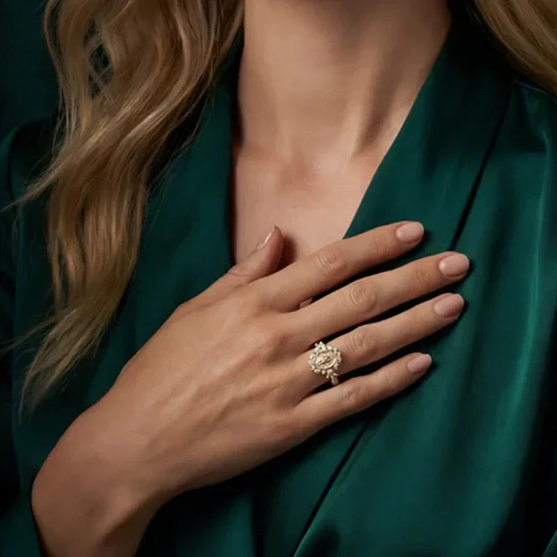 Elegant Virgin Mary Emblem Ring: Sacred Detail for Daily Devotion
