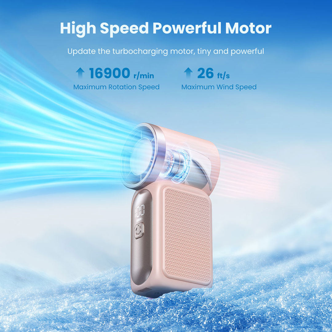Ultra Compact Turbo Handheld Fan with LED Display
