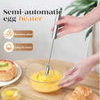 Stainless Steel Hand Push Rotary Whisk