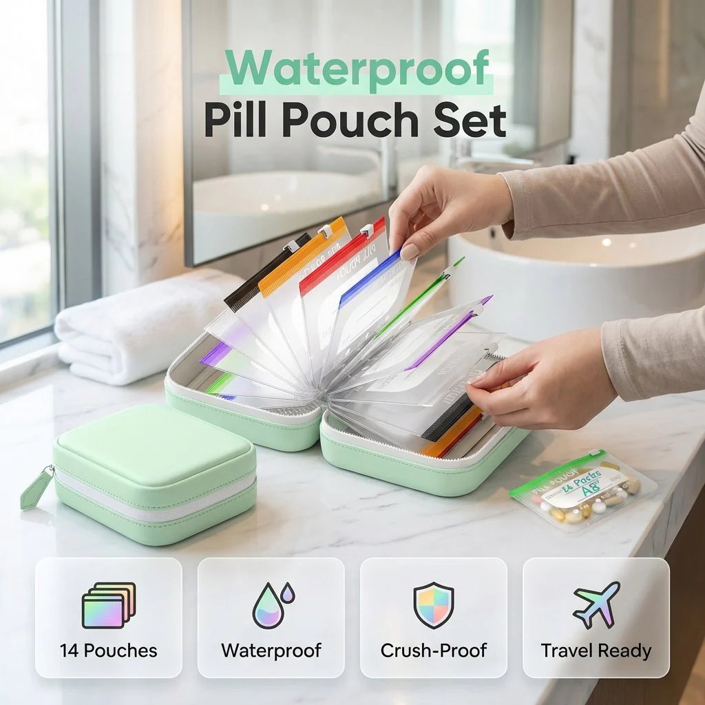 Portable Waterproof Pill Pouch Set