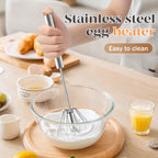 Stainless Steel Hand Push Rotary Whisk