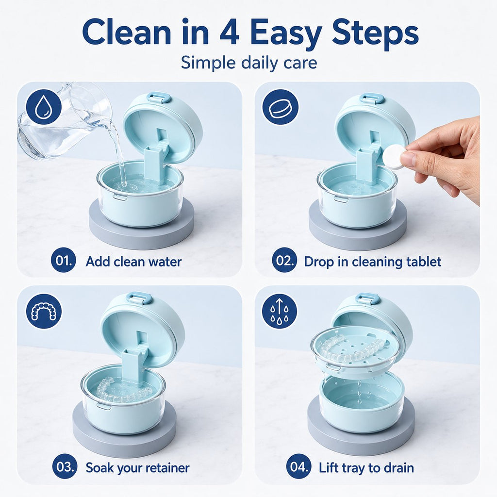 3-in-1 Retainer Cleaning Storage Case