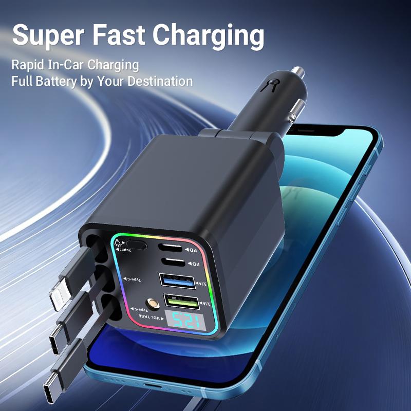 7-in-1 Retractable Car Charger